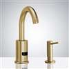 Fontana Commercial Brushed Gold Touchless Automatic Sensor Faucet & Manual Soap Dispenser